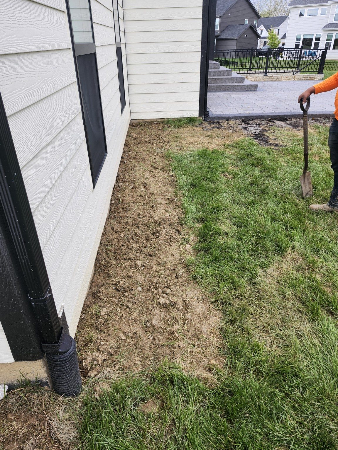 New Foundation Flower Bed — before